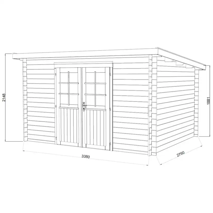 Hytte Palmako Alice 9,3 m2 (inv. 9,0 m2)