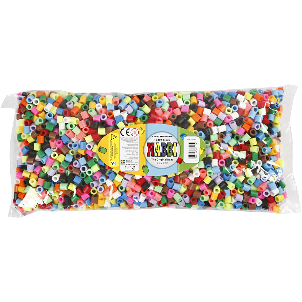 Rørperler Creativ Company Str 10x10 mm Hullstr 5,5 mm Jumbo 1 Pk