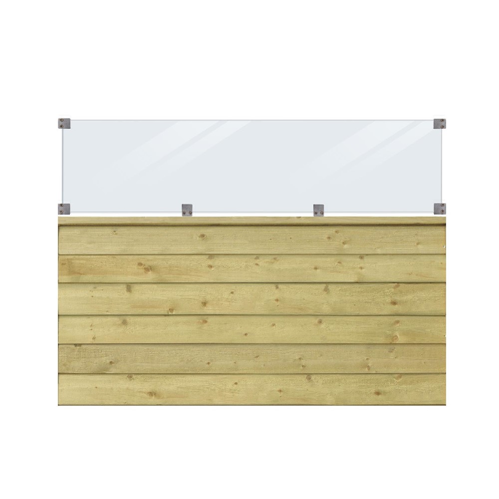 Levegg PLUS Plank med Glass 174x125
