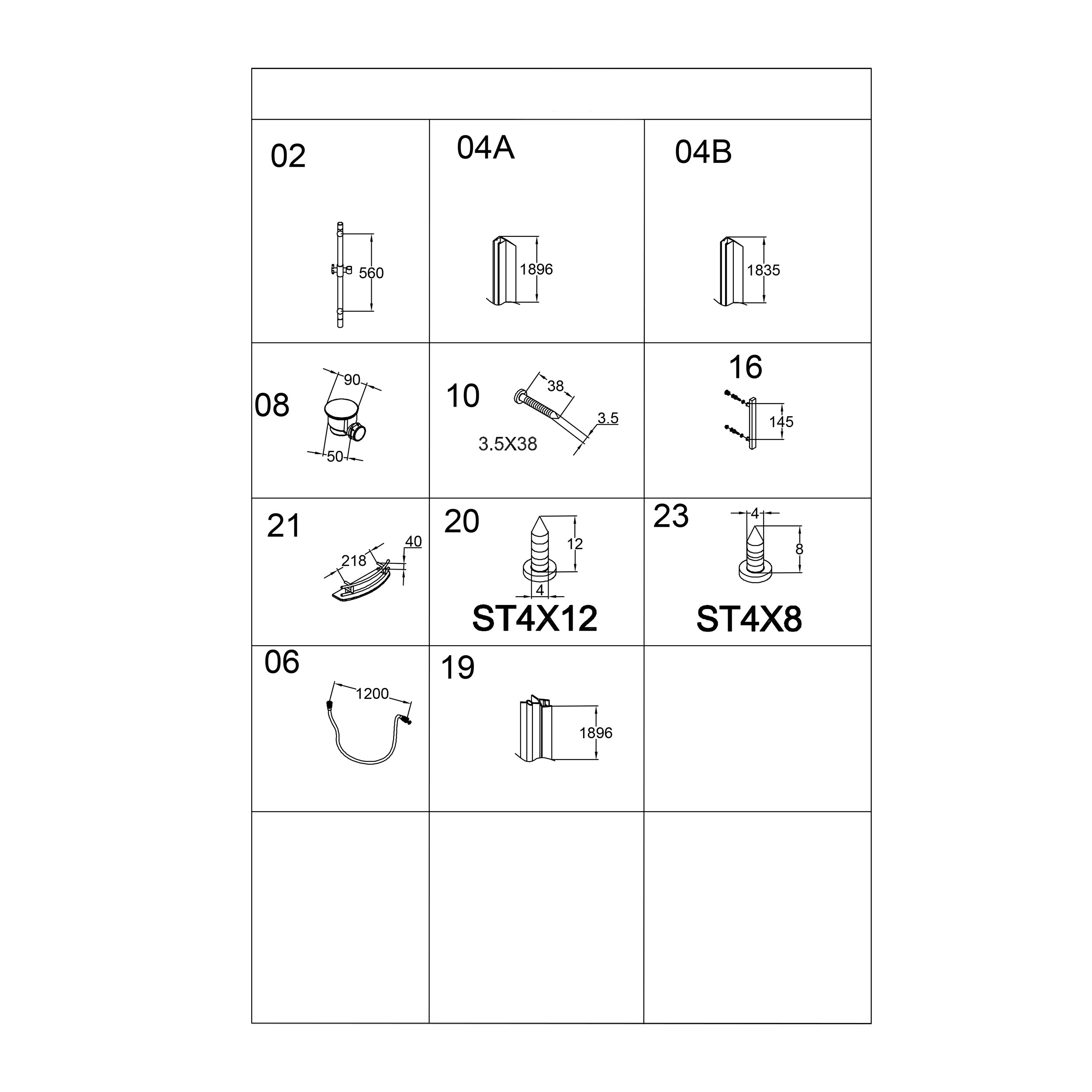 Dusjkabinett Bathlife Betrakta 90x90 Elegant A/W Klarglass