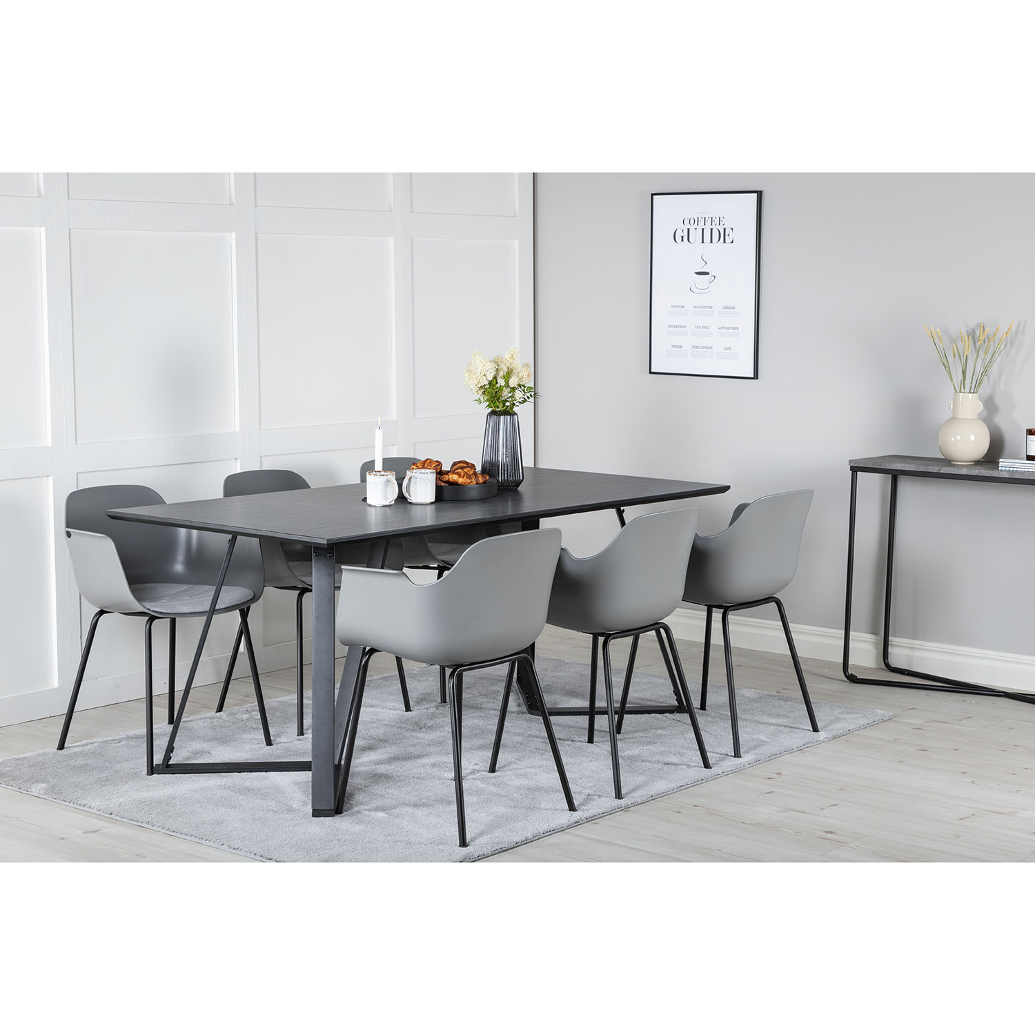 Spisegruppe Venture Home Marina med 6 Comfort Plastic Stoler