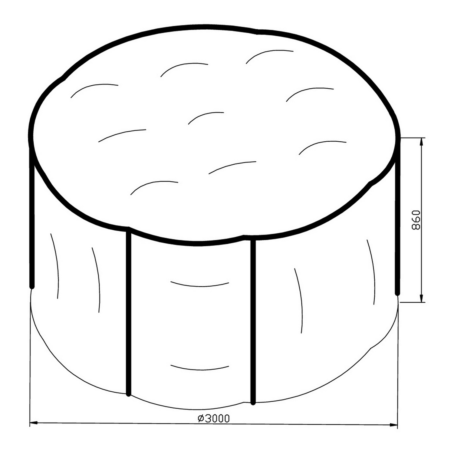 Møbelovertrekk Venture Home Rund