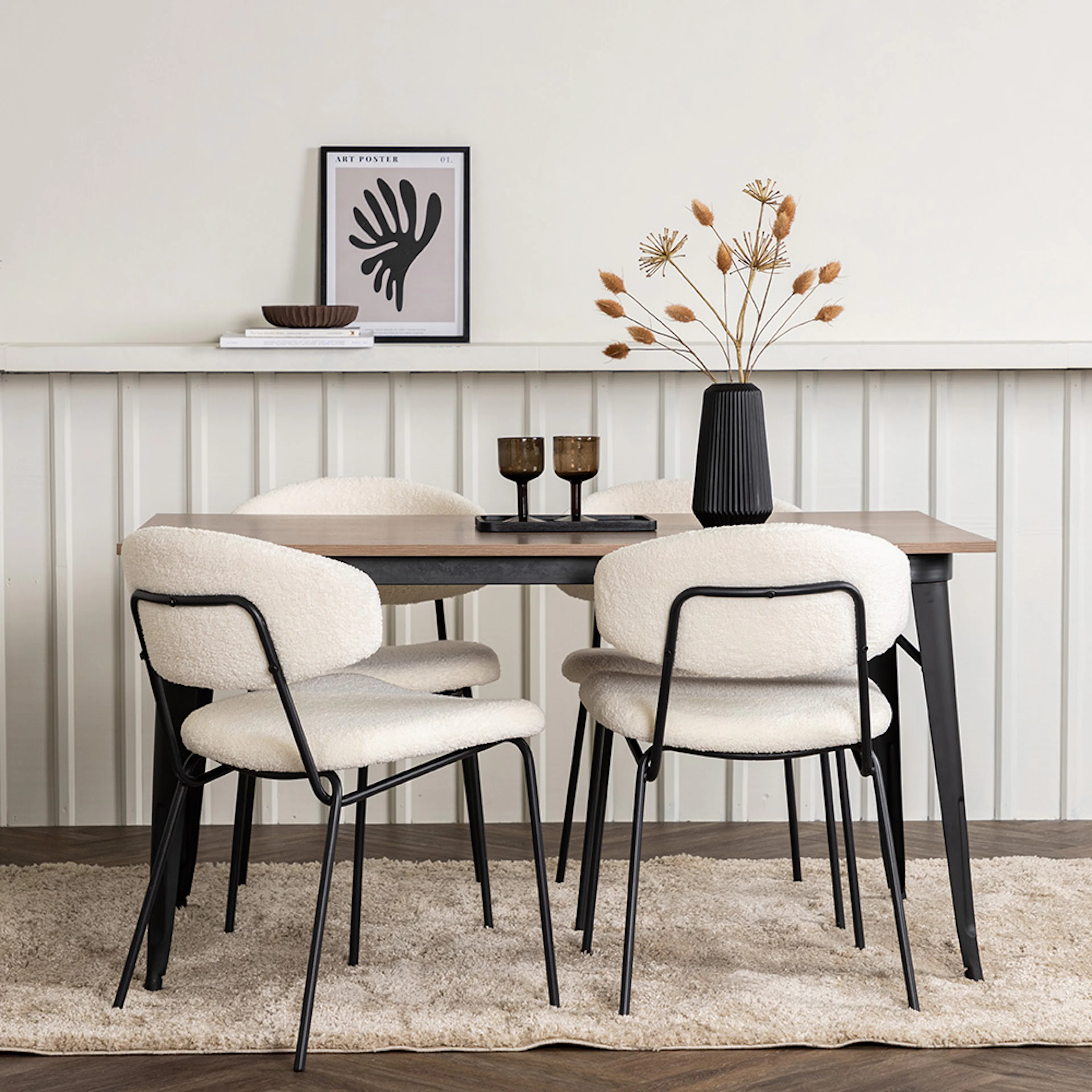 Spisegruppe Venture Home Tempe med 4 Chico Stoler