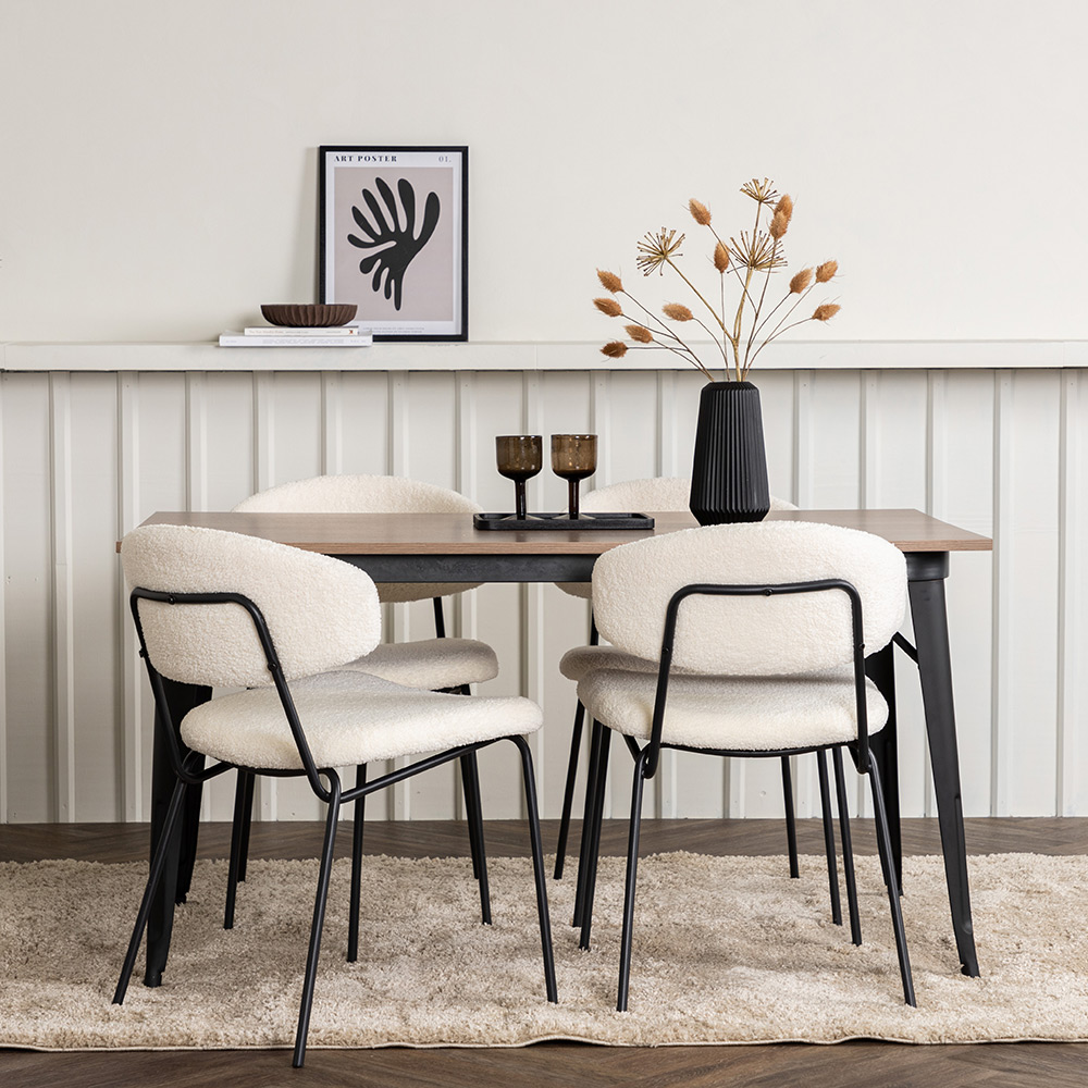 Spisegruppe Venture Home Tempe med 4 Chico Stoler