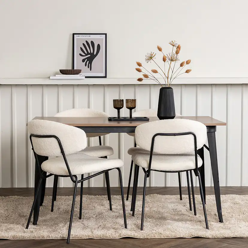 Spisegruppe Venture Home Tempe med 4 Chico Stoler