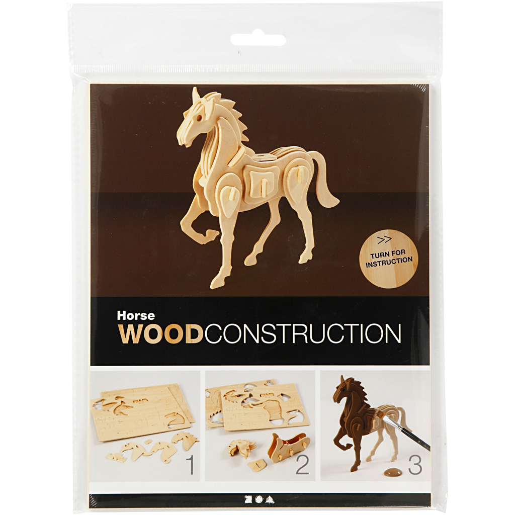 3D Puslespill Creativ Company Hest Str 18x4,5x16 cm 1 stk