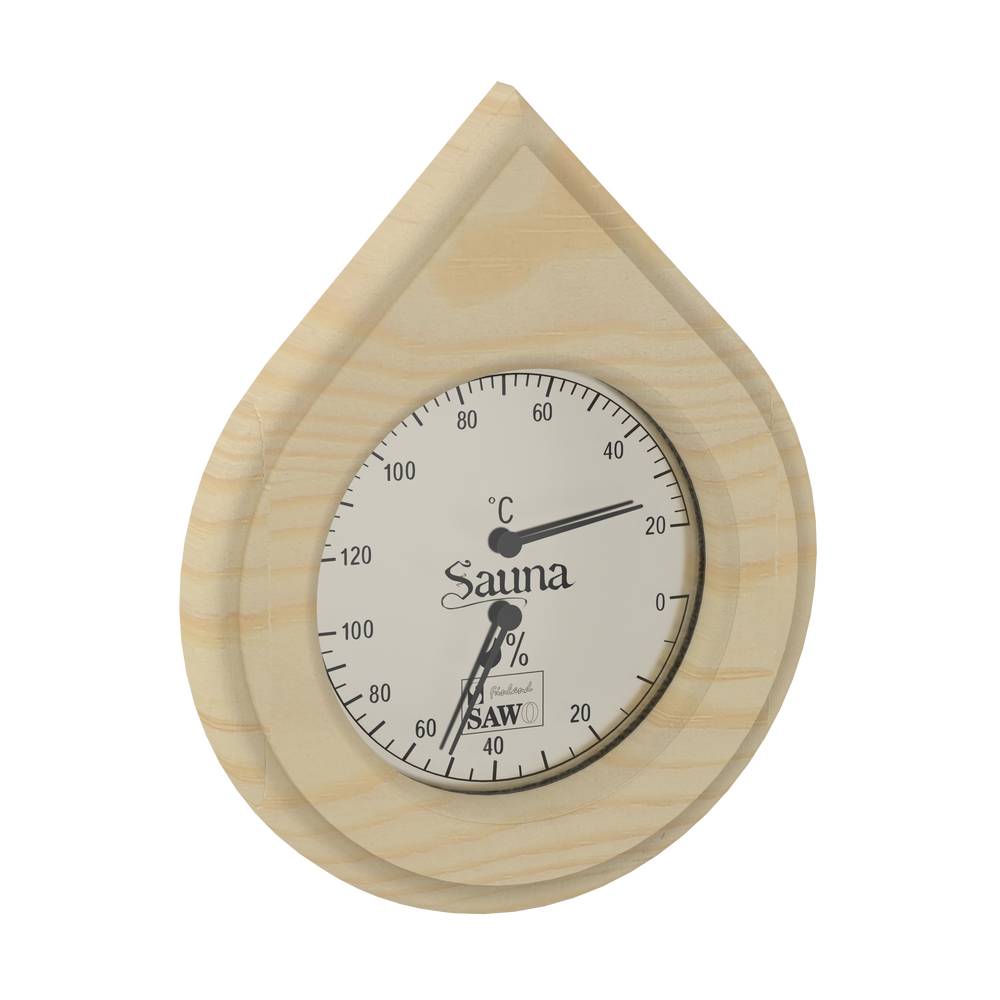 Badstu Thermo-Hygrometer SAWO Vanndråpe