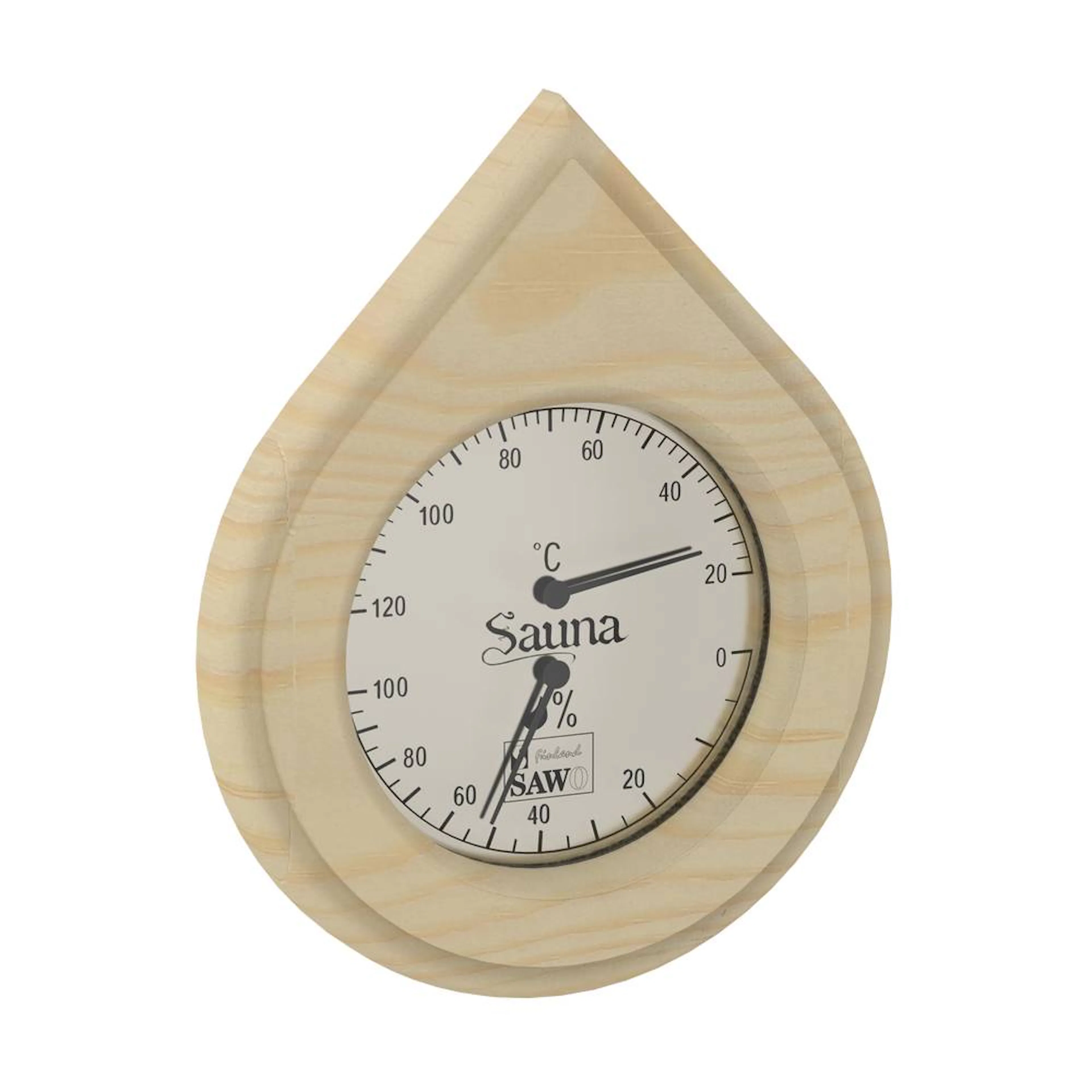 Badstu Thermo-Hygrometer SAWO Vanndråpe