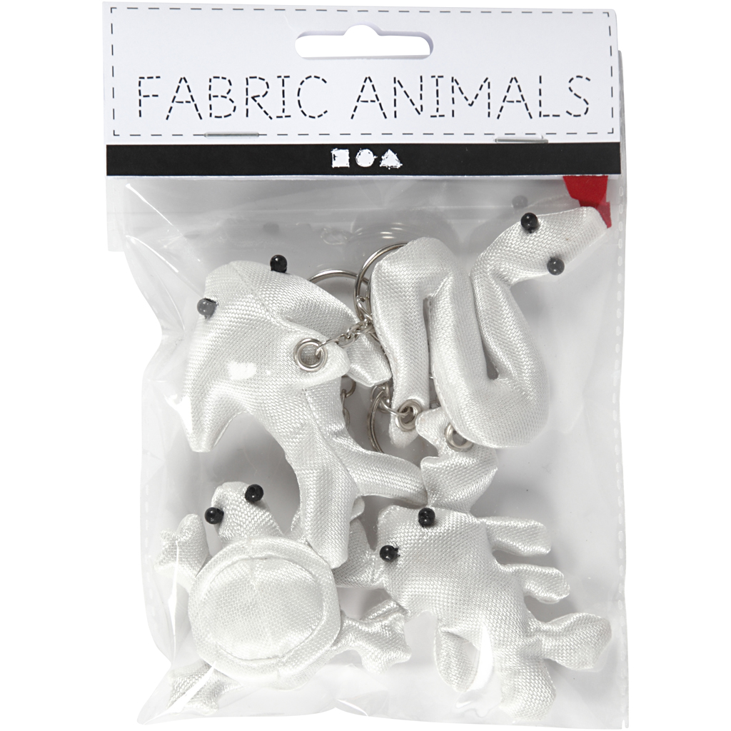 Stoffigurer Creativ Company Hvit 4-8 cm 4 stk/1 Pk