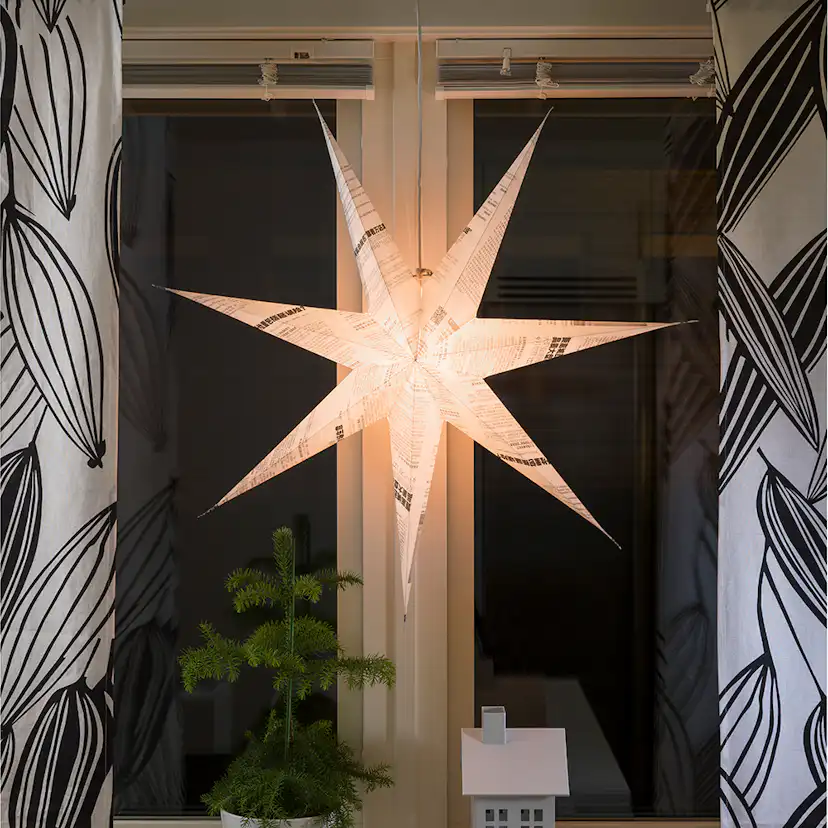 Adventsstjerne Gnosjö Konstsmide Hengende Hvit/Nyhetstrykk