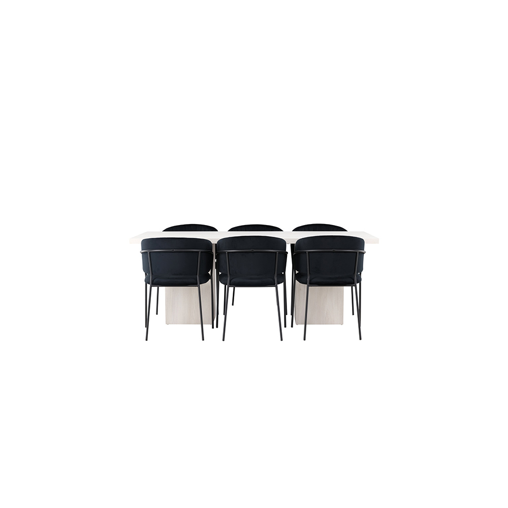 Spisegruppe Venture Home Olga med 6 Selma Stoler