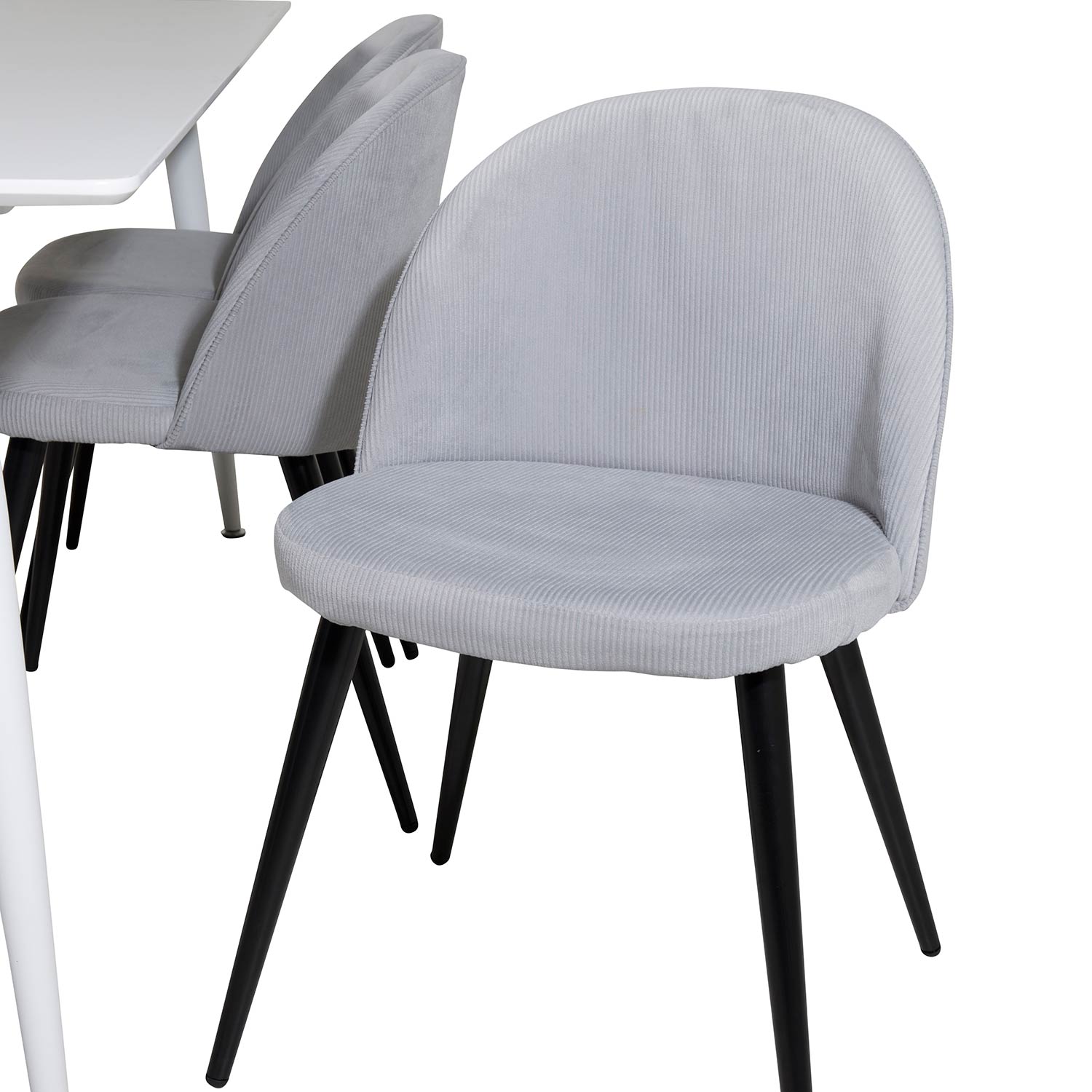 Spisegruppe Venture Home Pobbie med 6 Valentina Stoler Manchester