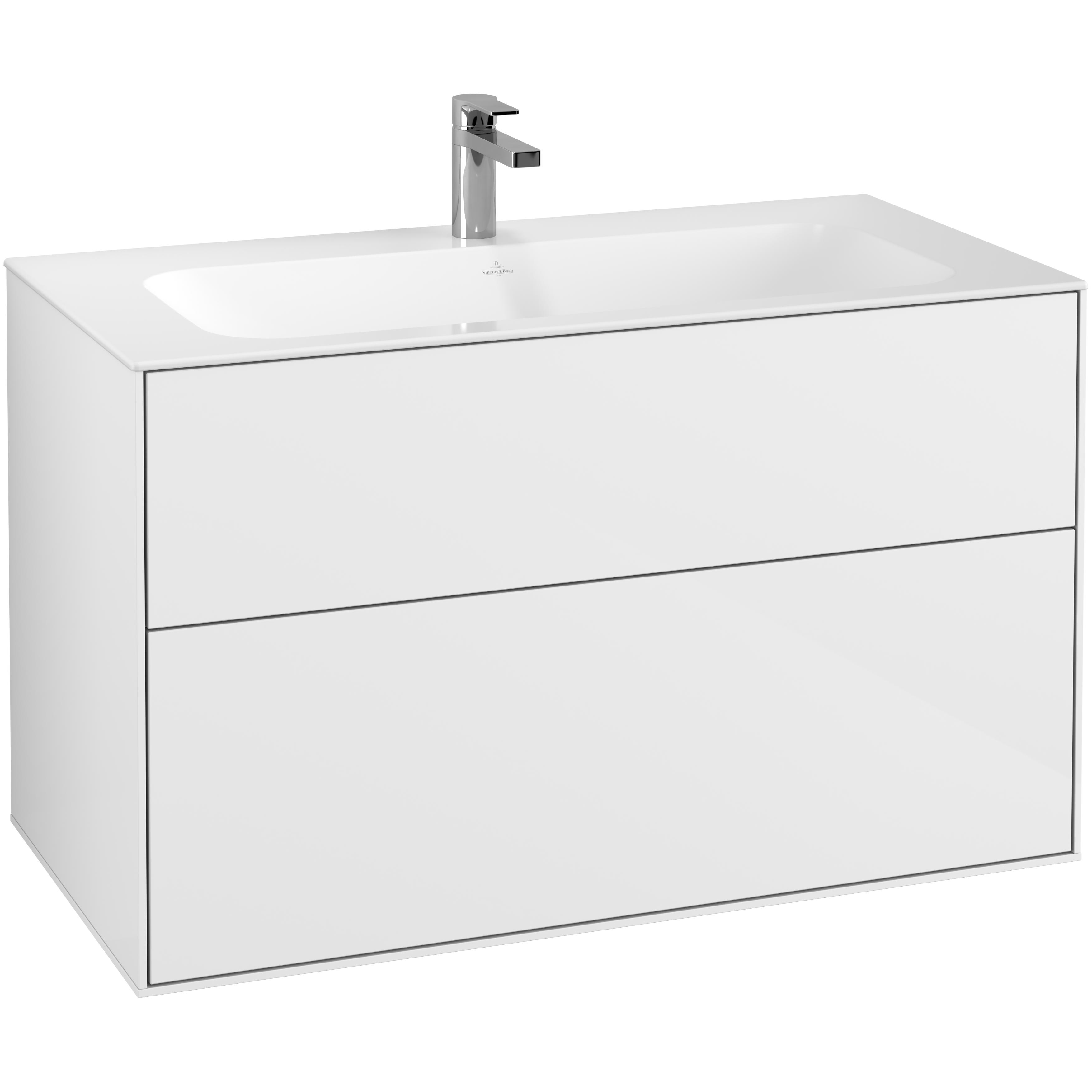 Tvättställsskåp Villeroy & Boch Finion med 2 Lådor för Inbyggt Tvättställ | badrum - badrumsmobler - tvattstallsskap-och-kommod | KakelKungen