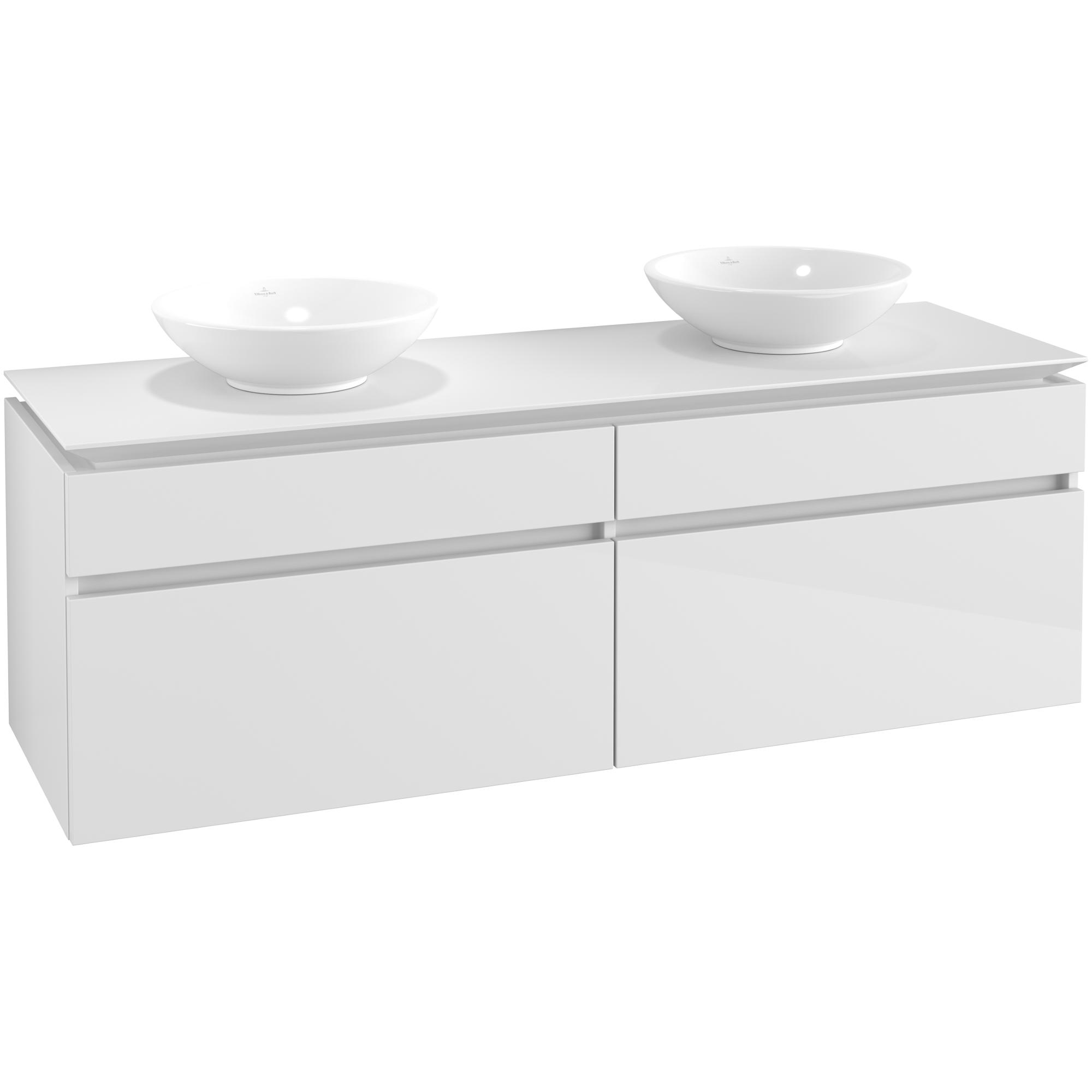 Tvättställsskåp Villeroy & Boch Legato 1600 med 4 Lådor för Två Tvättställ från Memento