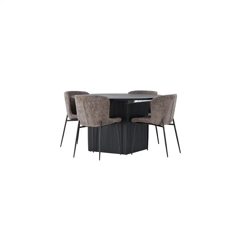 Spisegruppe Venture Home Matilda med 4 Modesto Stoler