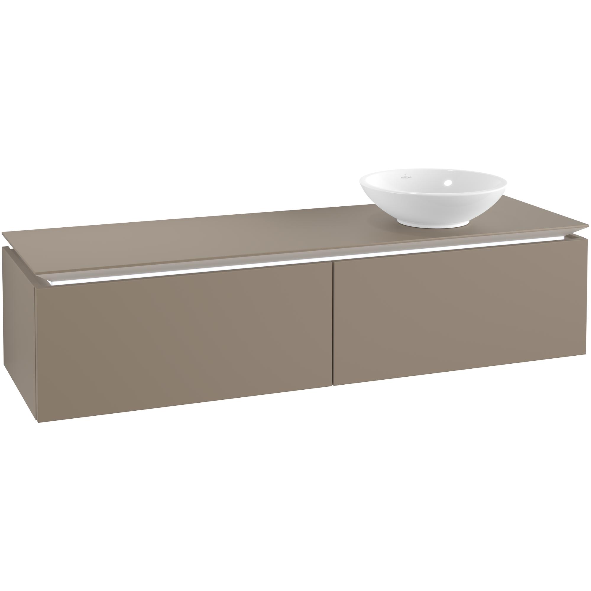 Tvättställsskåp Villeroy & Boch Legato Kompakt 1600 med 2 Lådor för Ocentrerat Ytmonterat Tvättställ från Övriga V&B Serier