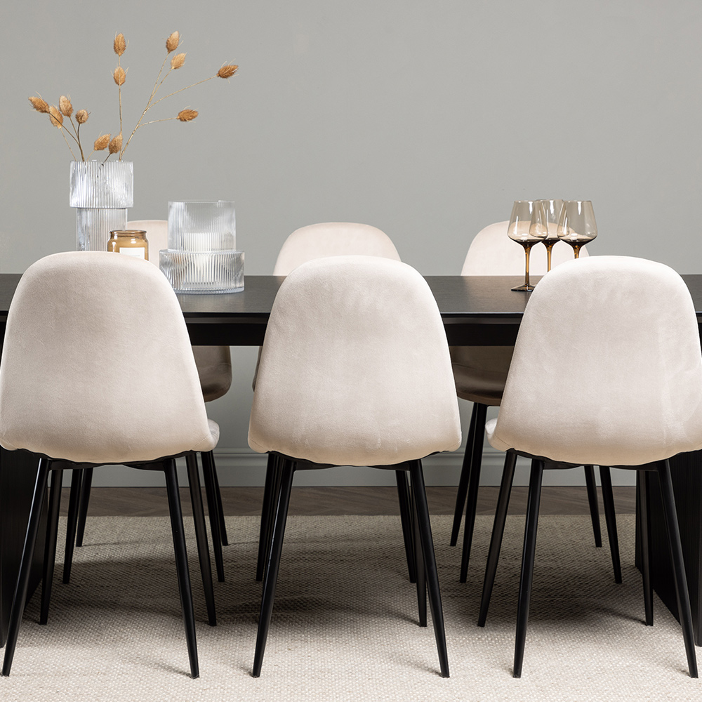 Spisegruppe Venture Home Vail med 6 Polar Stoler Fløyel