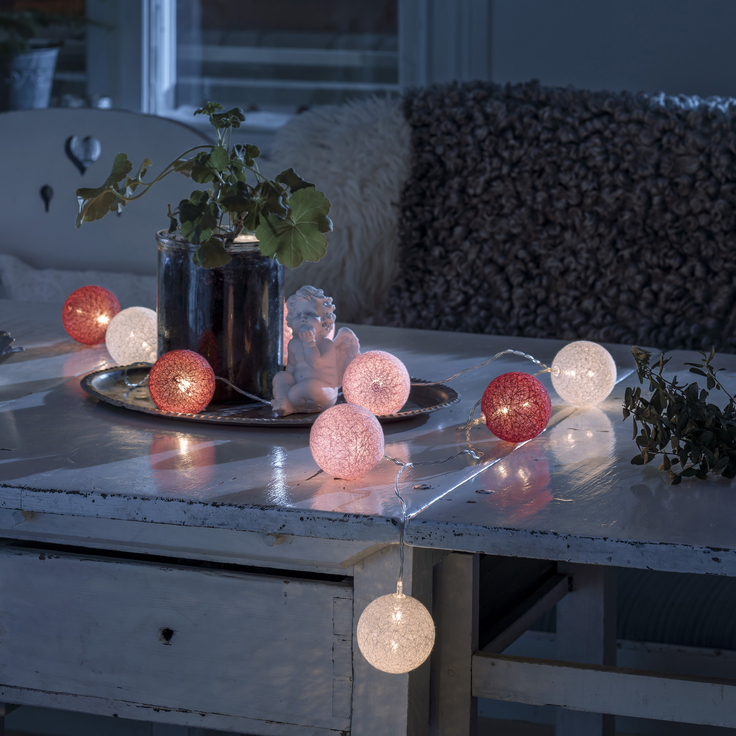 Lyslenke Gnosjö Konstsmide 10L Garnballer LED