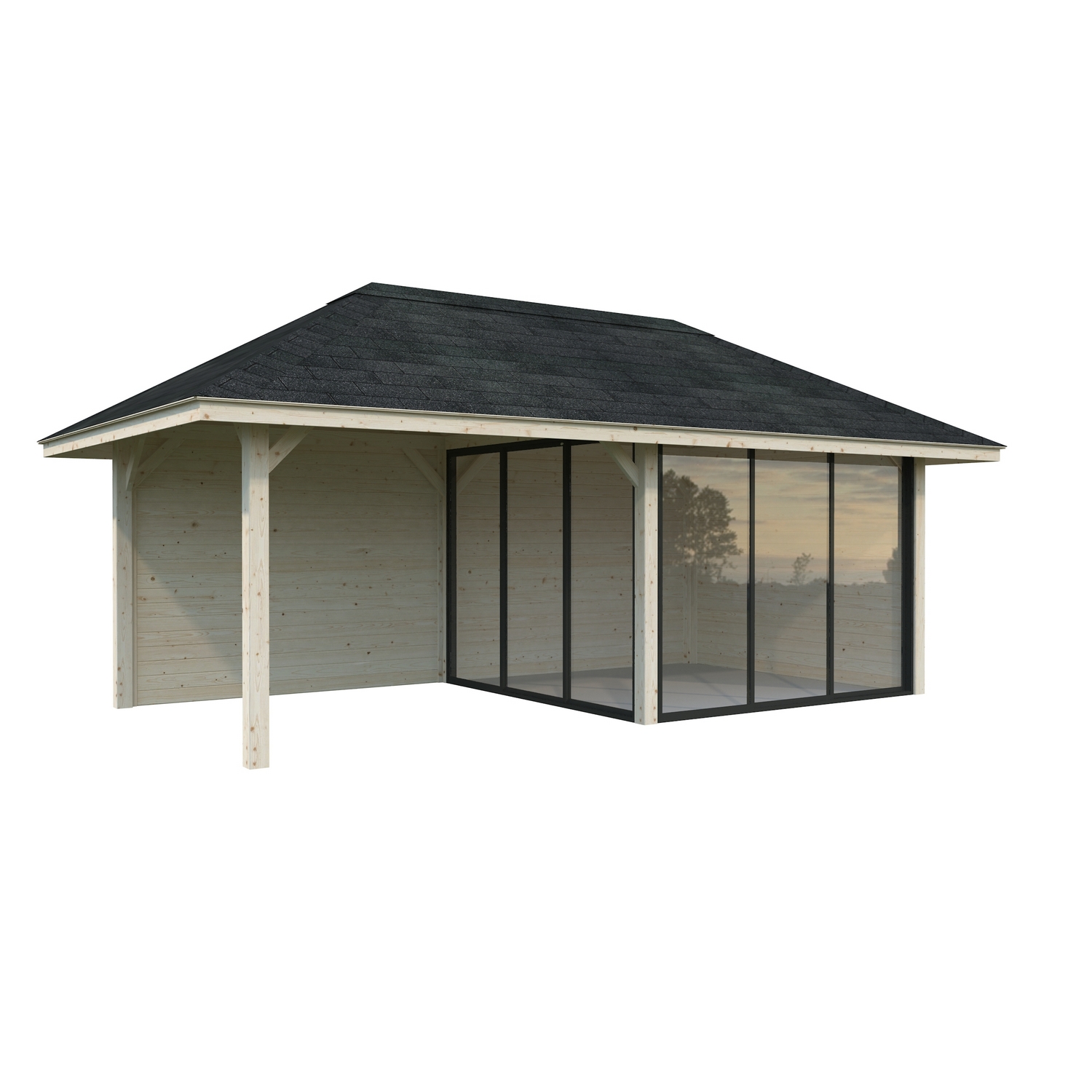 Hagestue Palmako Bianca 16,6 m2 Sett 205 Slide