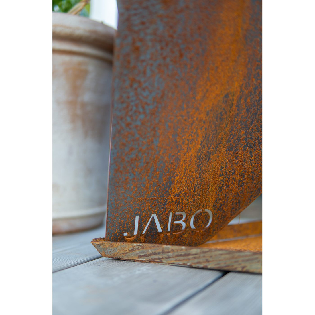 Bålpanne Jabo Triangel Inkl Fat Corten 64x64x54 cm