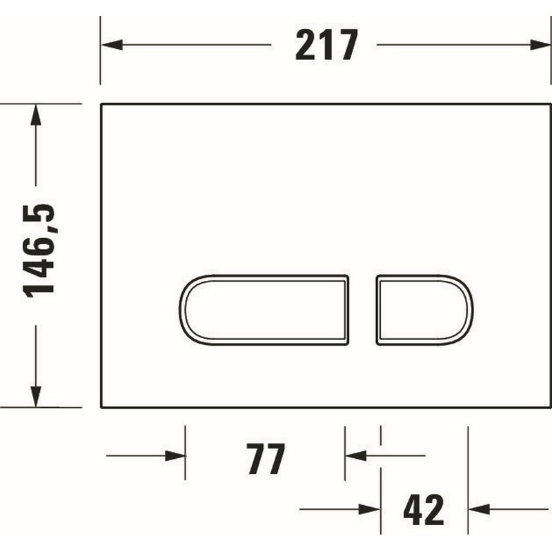 Spyleknapp Duravit Durasystem