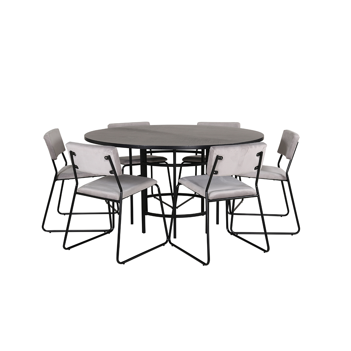 Spisegruppe furniture/fashion Copenhagen Ø140 cm med 6 Kenth Stoler