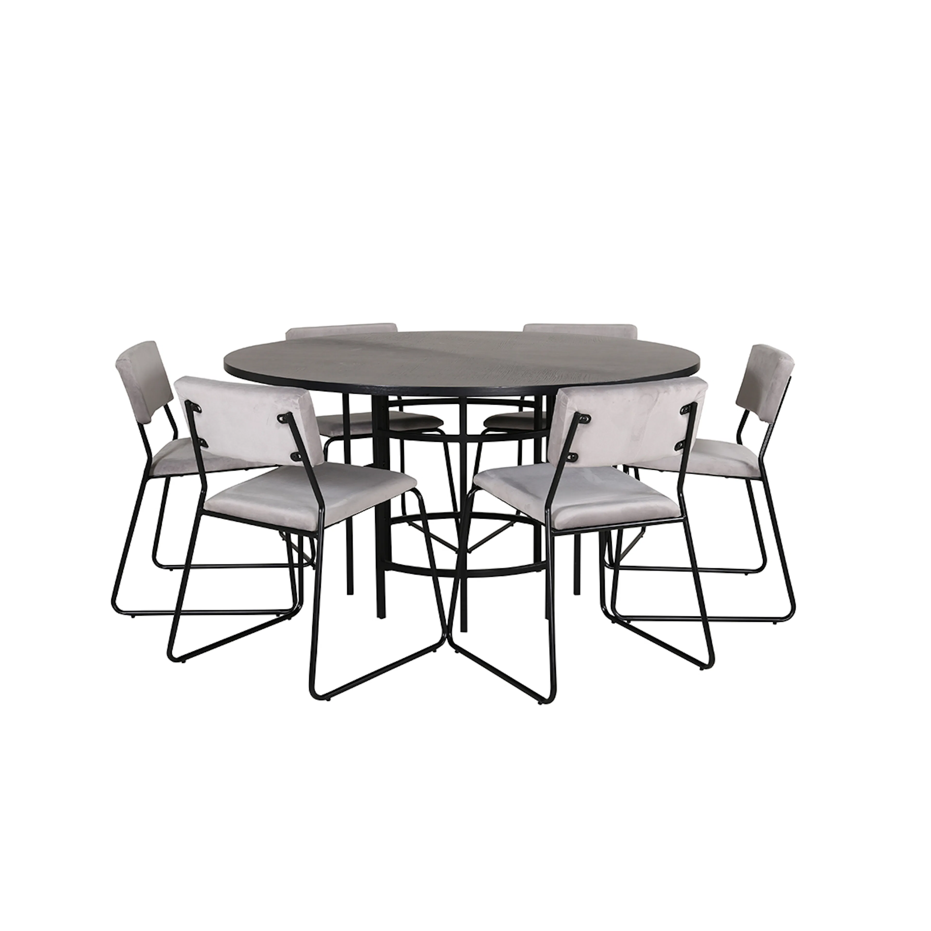 Spisegruppe furniture/fashion Copenhagen Ø140 cm med 6 Kenth Stoler