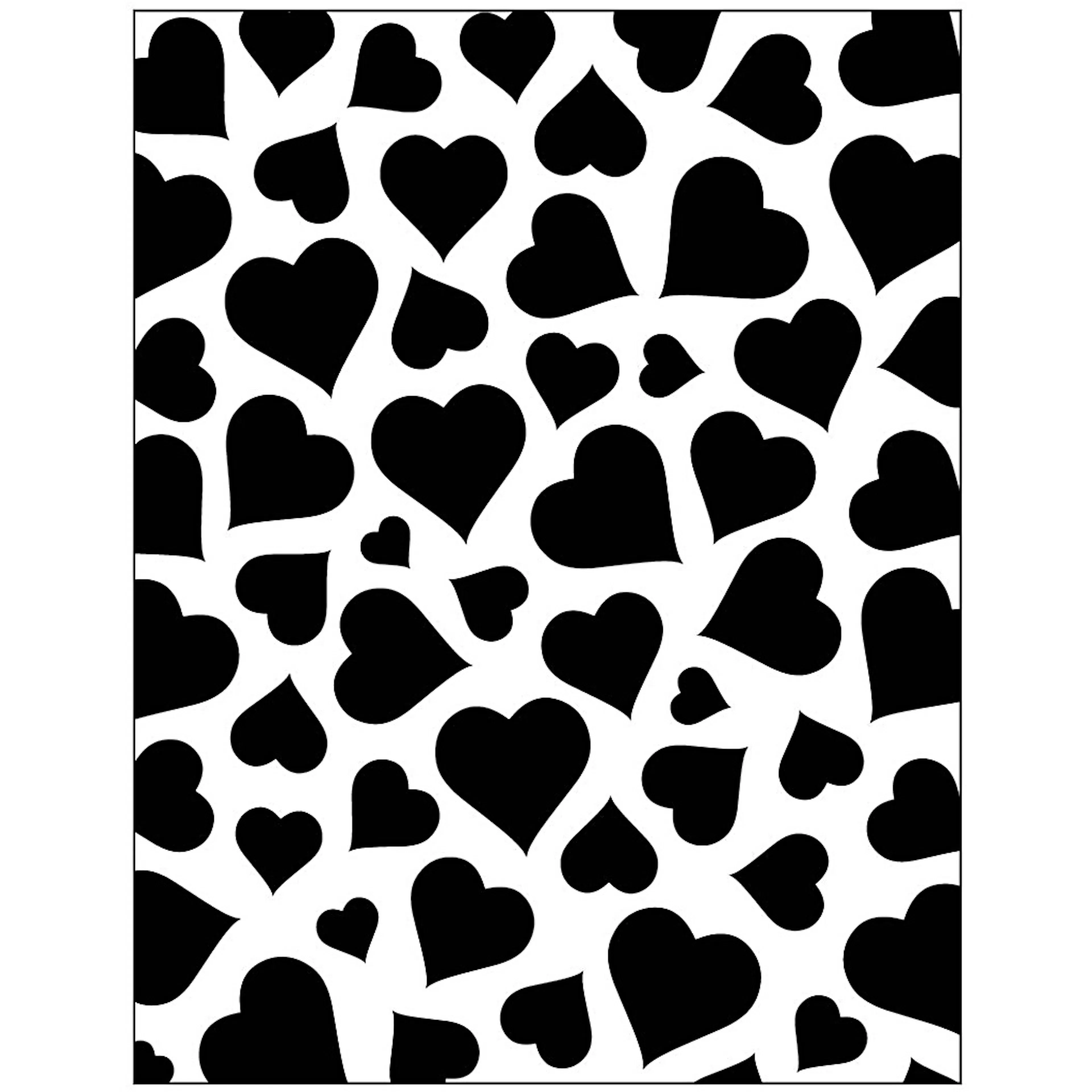 Psregesjablong Creativ Company Hjerter Str 11x14 cm 1 stk
