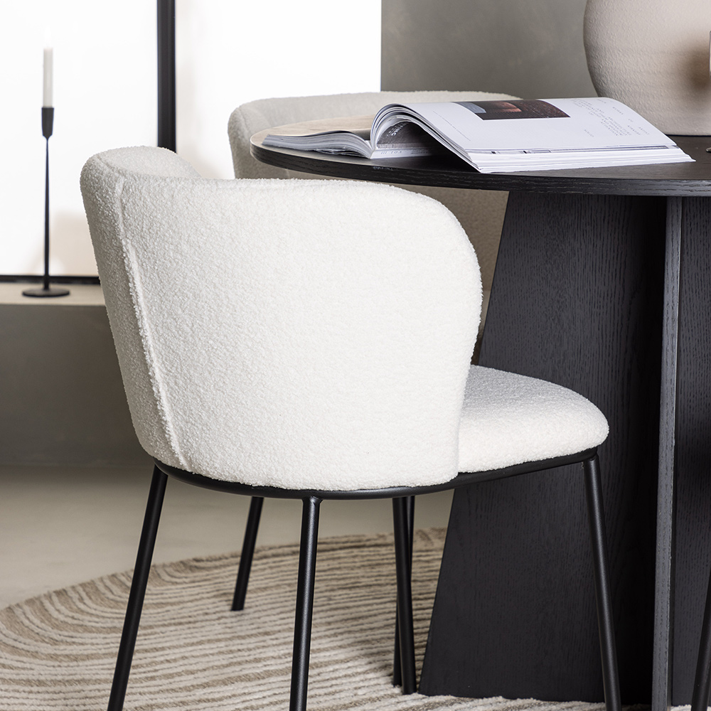 Spisegruppe Venture Home Bootcut Ø110 cm med 4 stk Edina Stoler