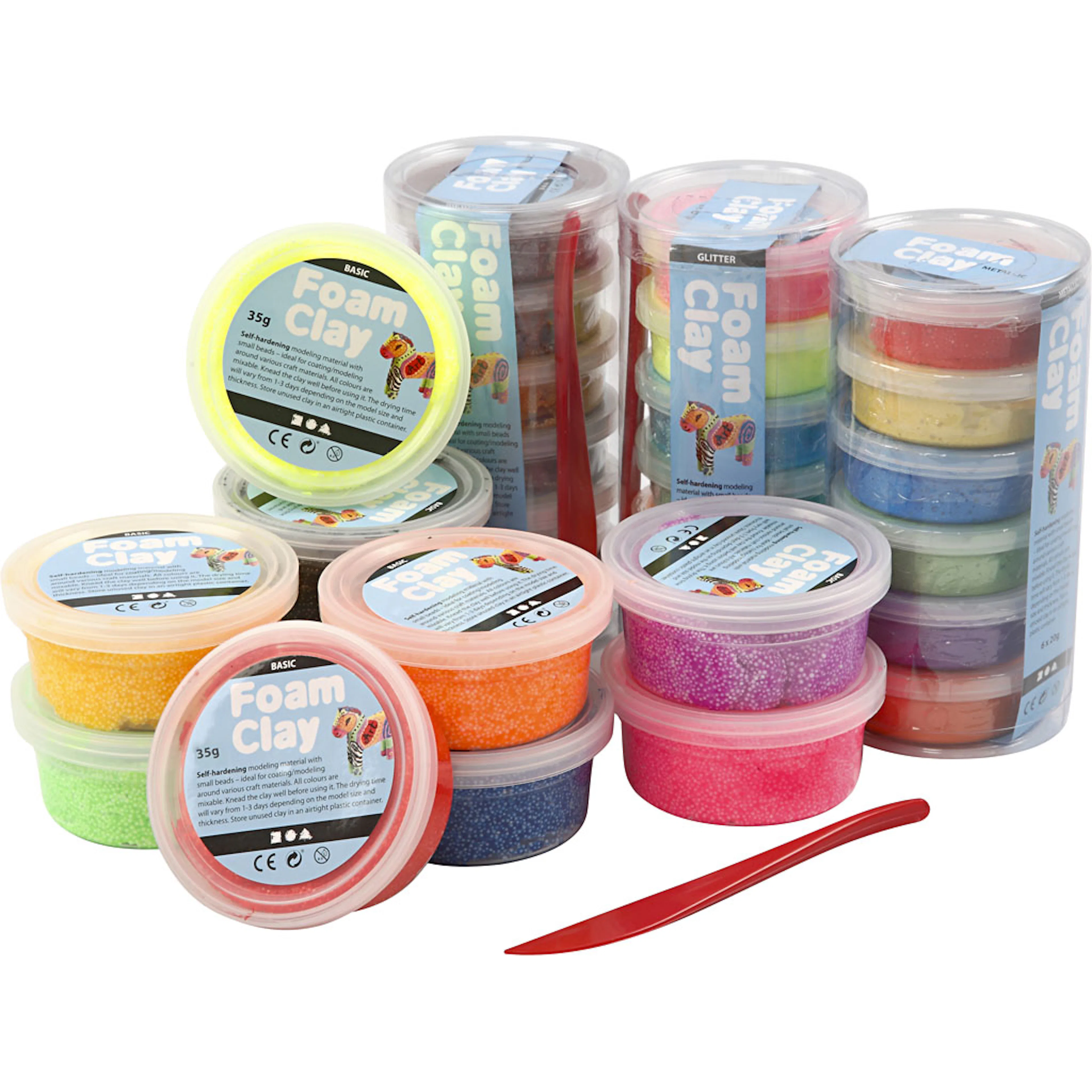 Foam Clay Creativ Company Ass Farger Glitter 28 Bokser/1 Pk