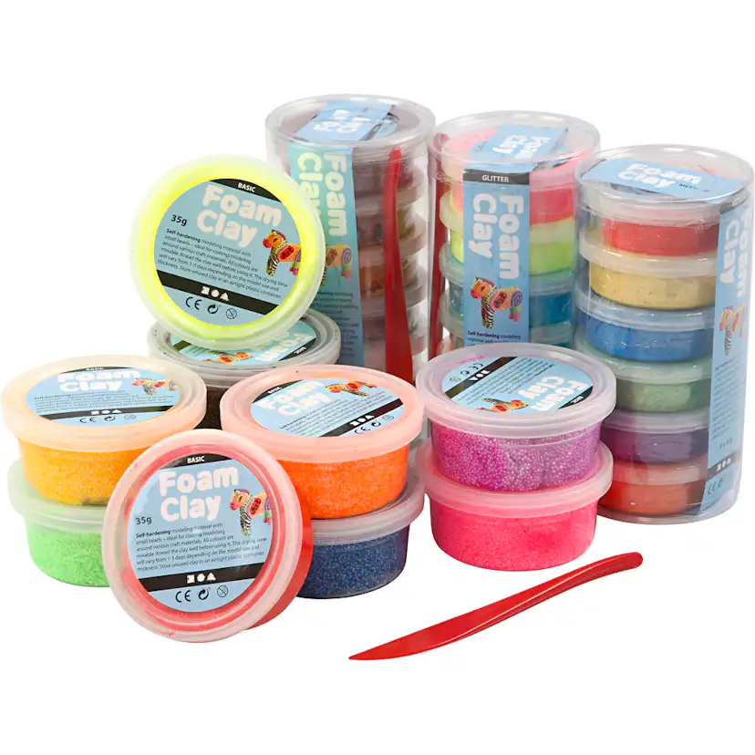 Foam Clay Creativ Company Ass Farger Glitter 28 Bokser/1 Pk