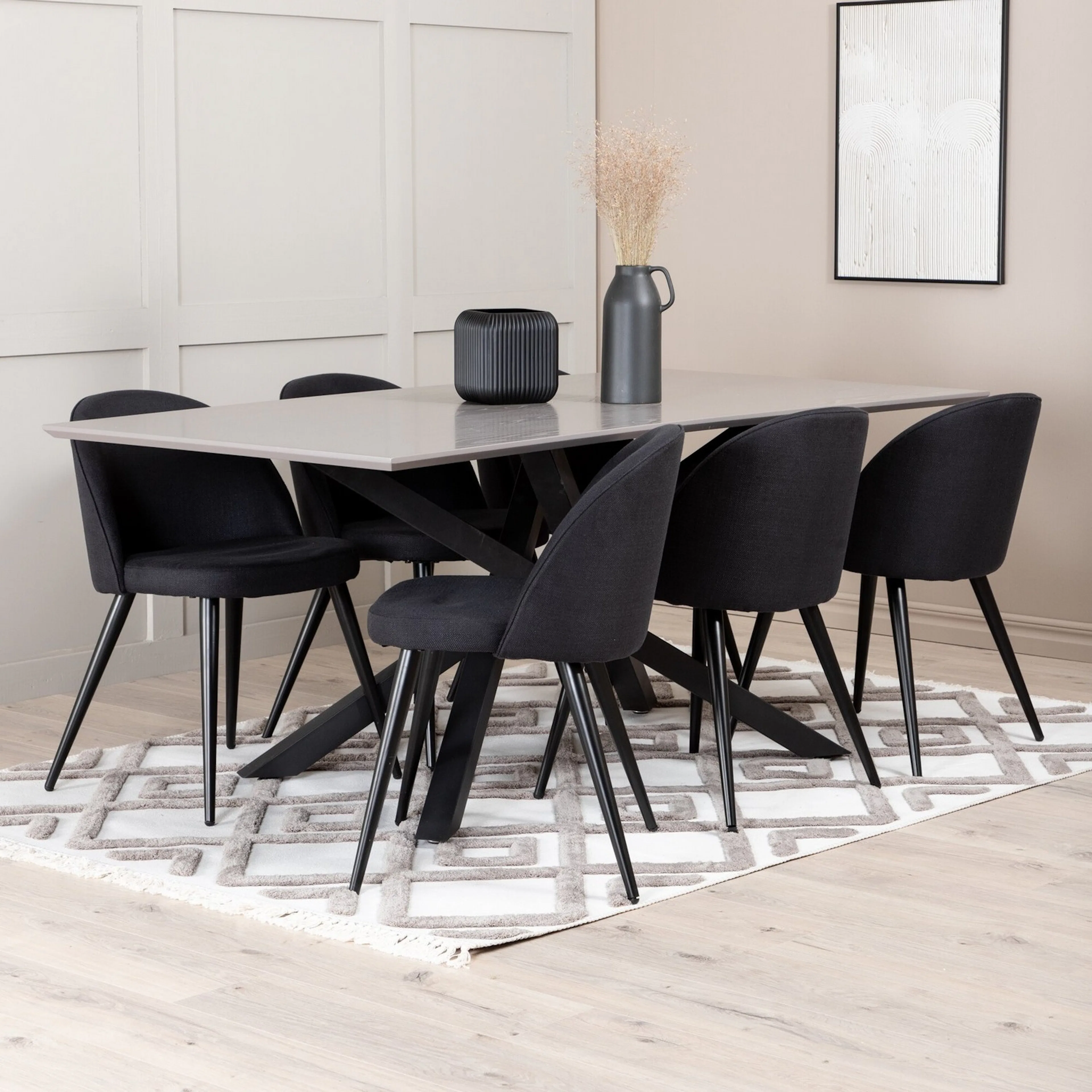 Spisegruppe Venture Home Piata med 6 Valentina Stoler GR22263
