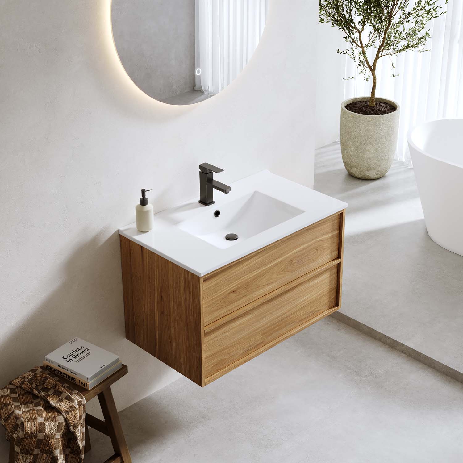 Tvättställsskåp Bathlife Charm med Tvättställ