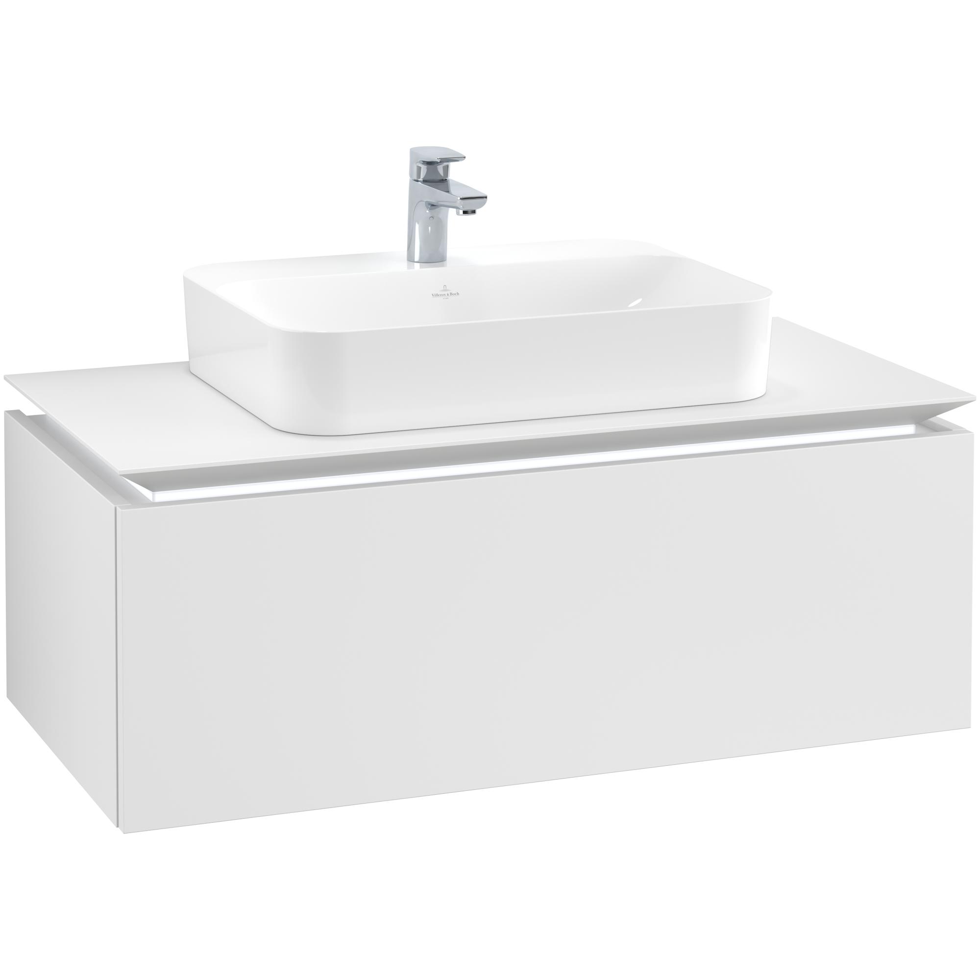 Tvättställsskåp Villeroy & Boch Legato Kompakt med 1 Låda för Ytmonterat Tvättställ från Finion & Memento | badrum - badrumsmobler - tvattstallsskap-och-kommod | KakelKungen