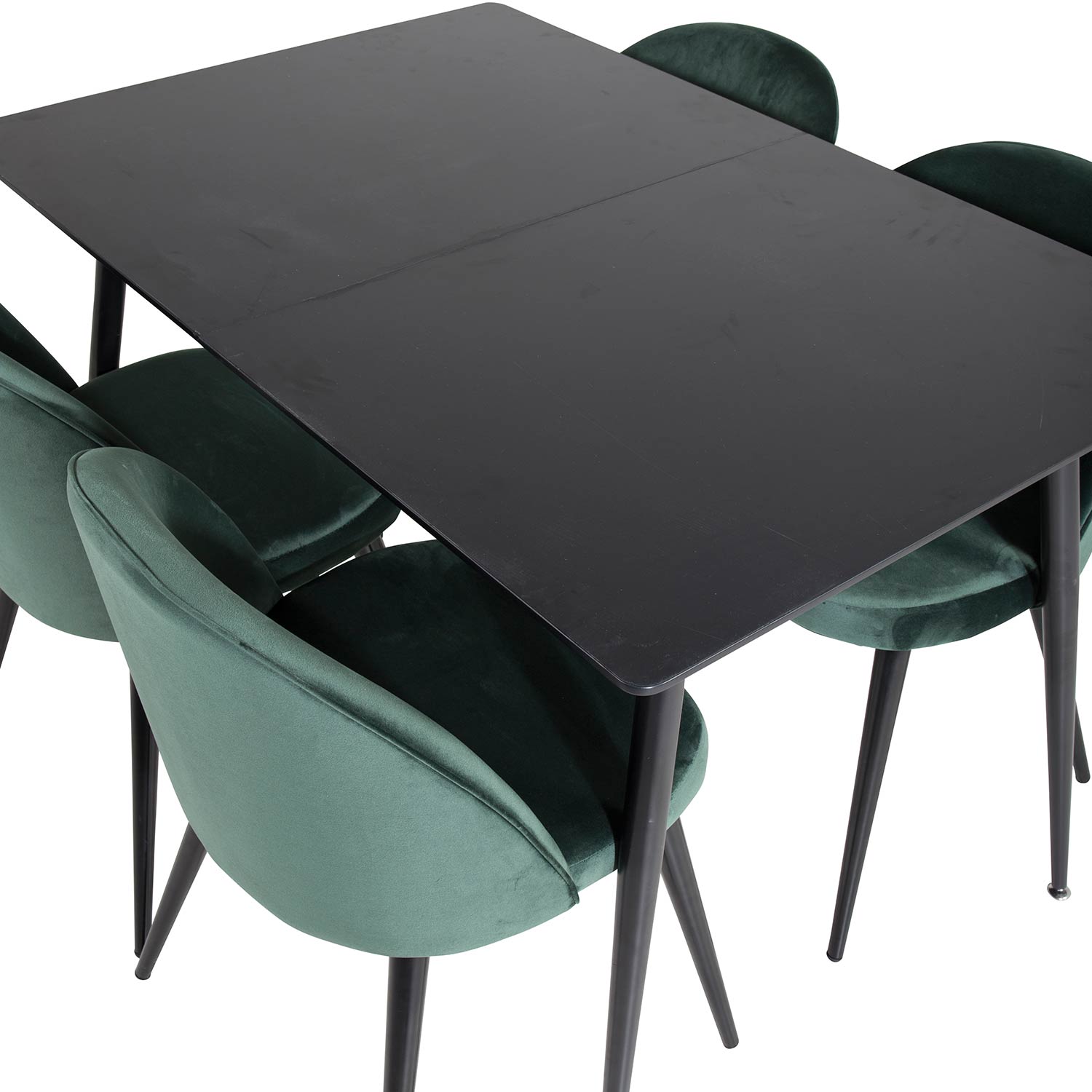 Spisegruppe Venture Home Silvia med Innleggsplate og 4 Valentina Stoler