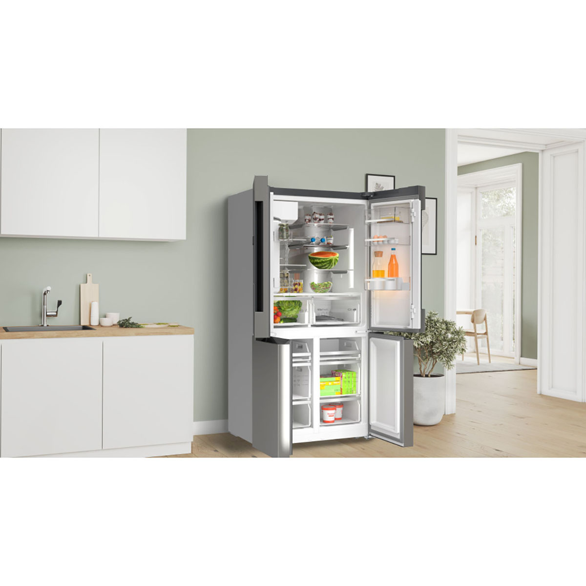 Kjøl/Fryser Bosch Side by Side KFI96APEA Serie 6 French Door med WiFi og Ismaskin