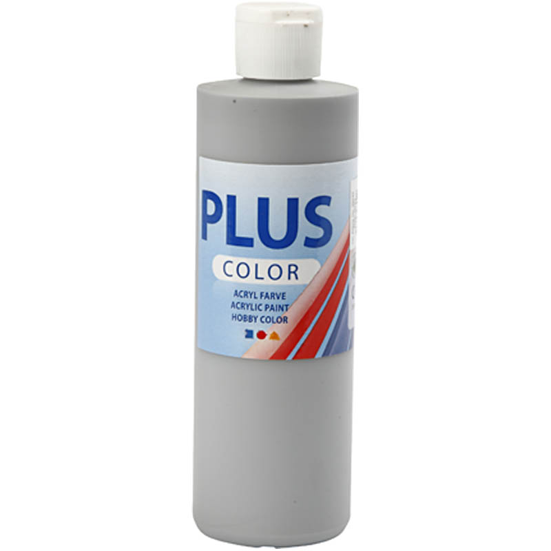 Plus Color hobbyfärg, rain grey, 250 ml/ 1 flaska Rain Grey