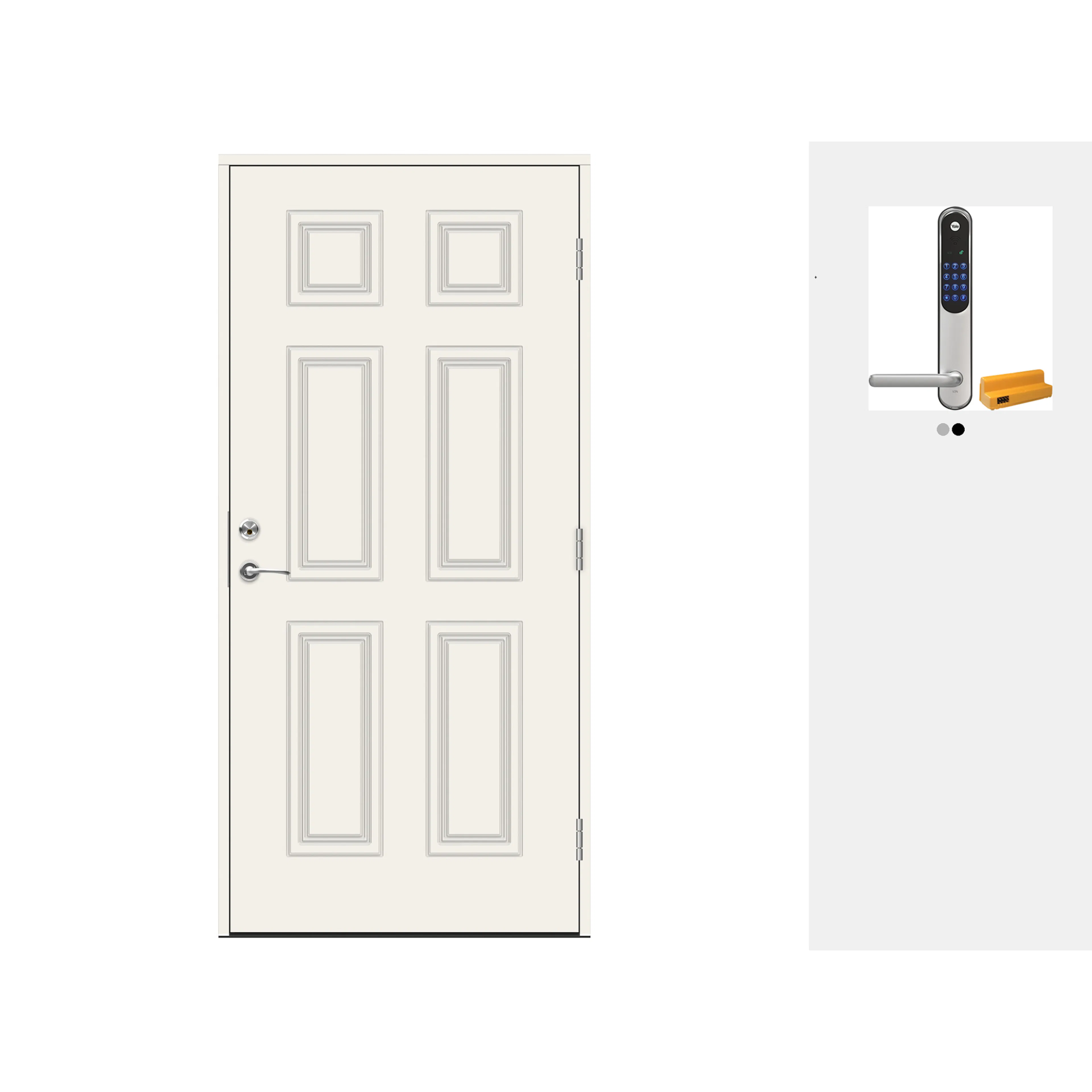 Ytterdør Swedoor Advance-Line Classic Ravel med Yale Doorman Classic Home