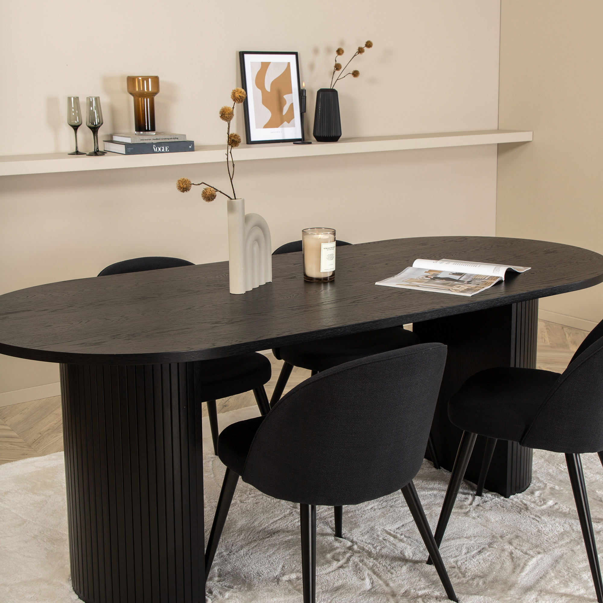 Spisegruppe Venture Home Bianca med 4 Valentina Stoler