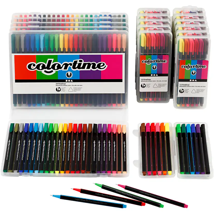 Tusj Creativ Company Colortime Fineliner 12 stk/1 Pk