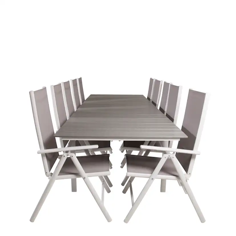 Spisegruppe Venture Home Lova 224/324 med 10 Bront Stoler