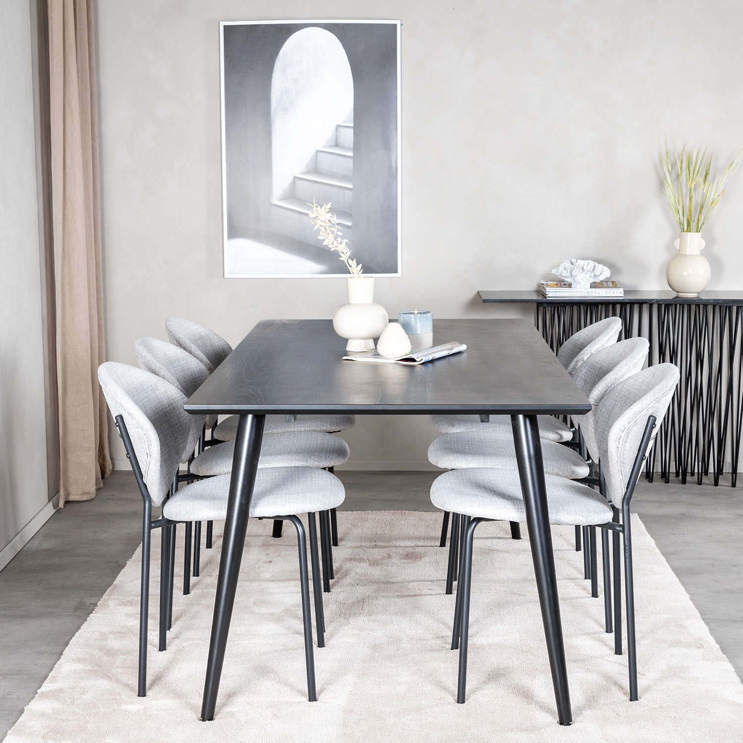 Spisegruppe Venture Home Dipp med 6 Vault Stoler