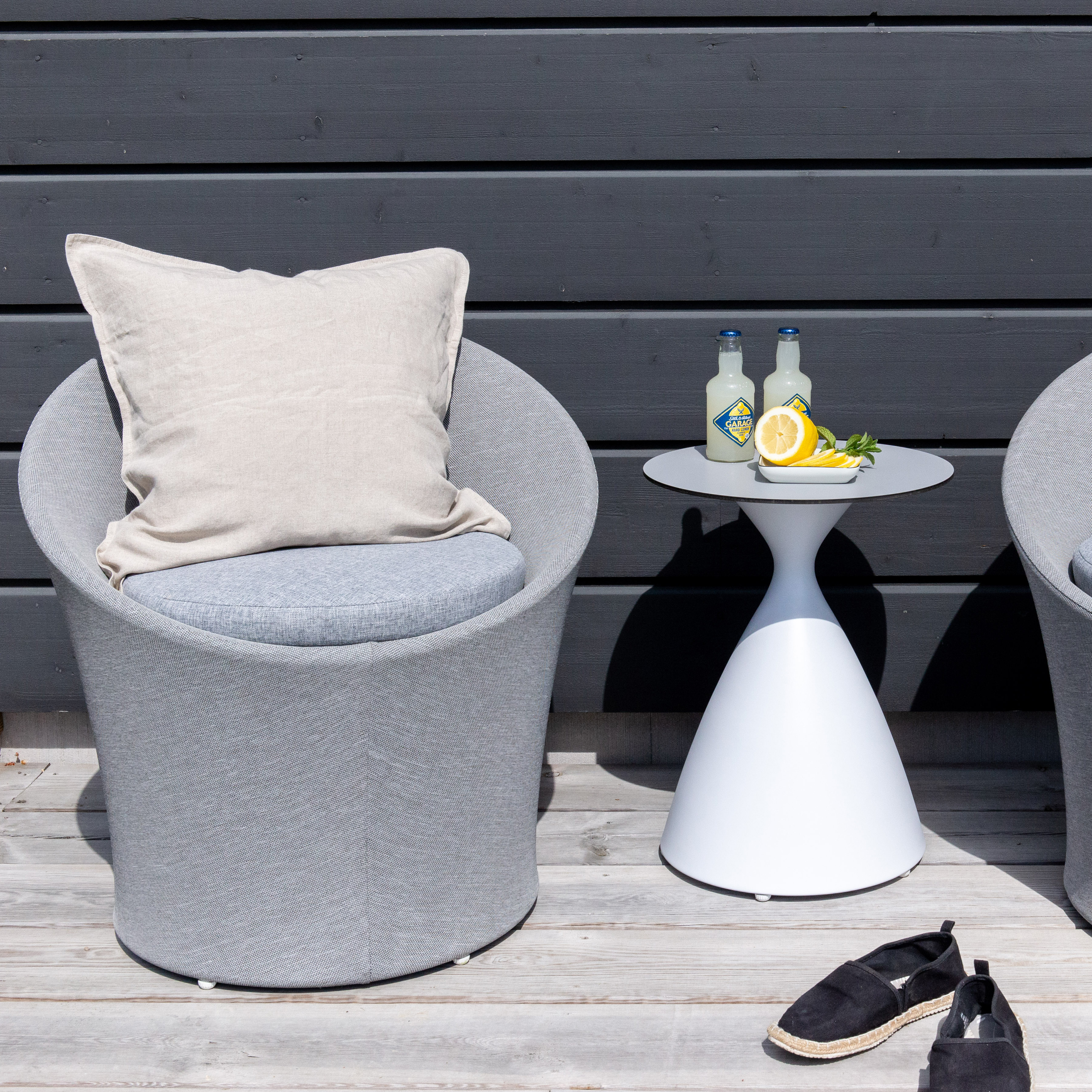 Spoga, Lounge Set, White, Grey Loungesett Venture Home Spoga