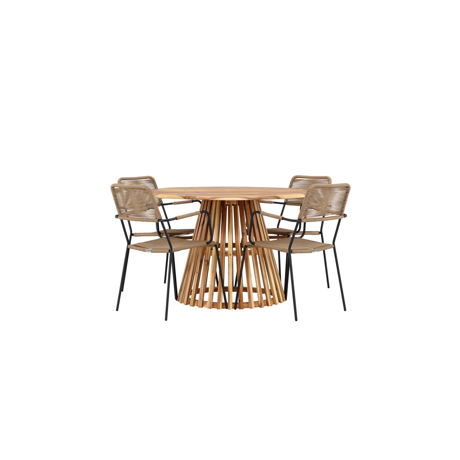 Hagegruppe Venture Home Lumpur med 4 Lindos Lenestoler