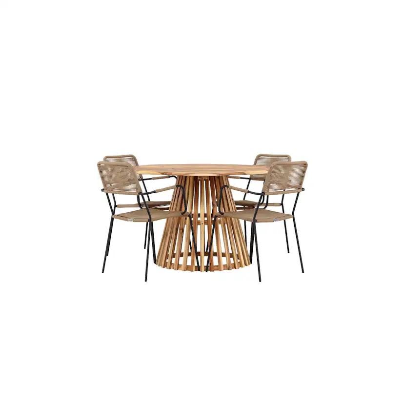 Hagegruppe Venture Home Lumpur med 4 Lindos Lenestoler