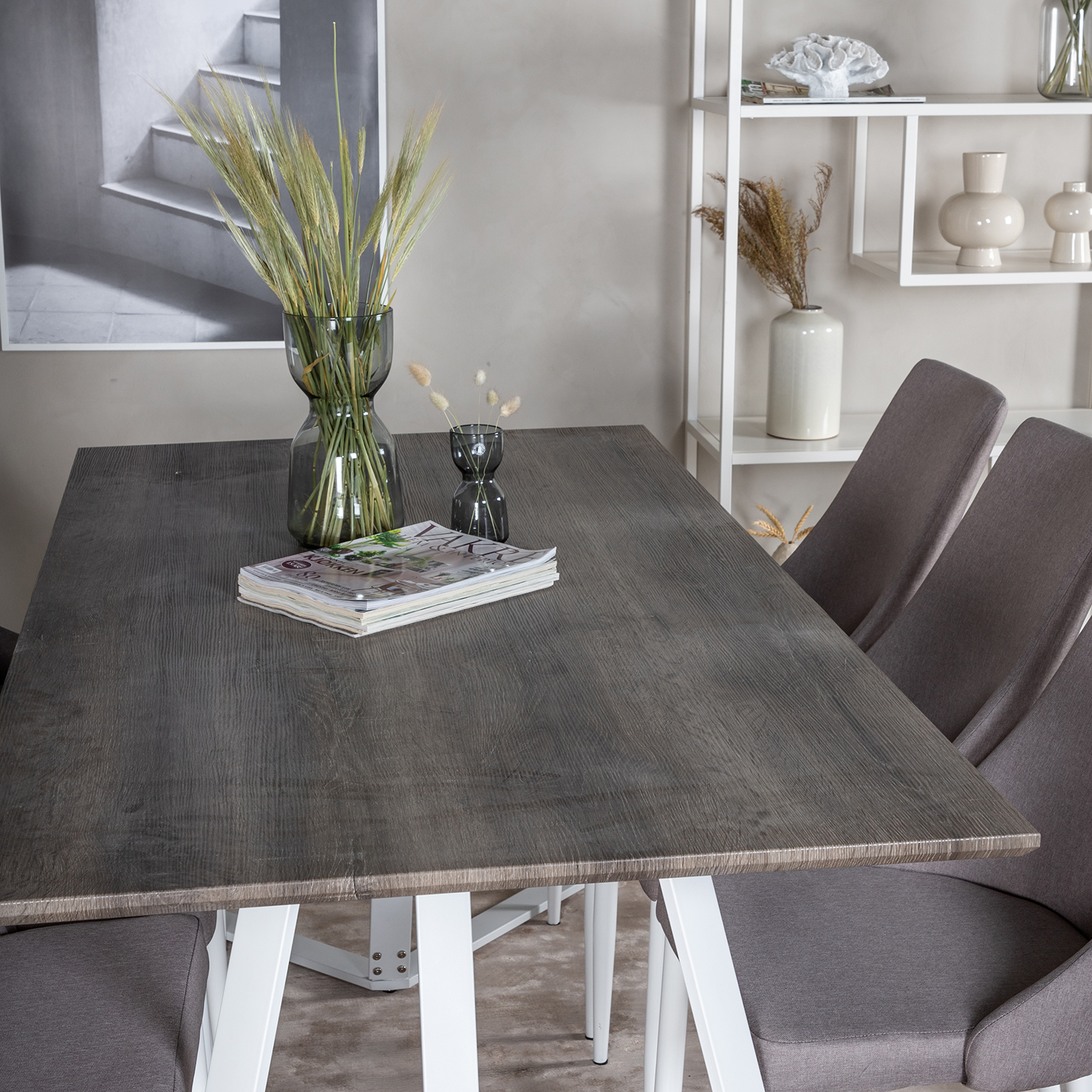 Spisegruppe Venture Home Madde med 6 Laura Stoler Polyester