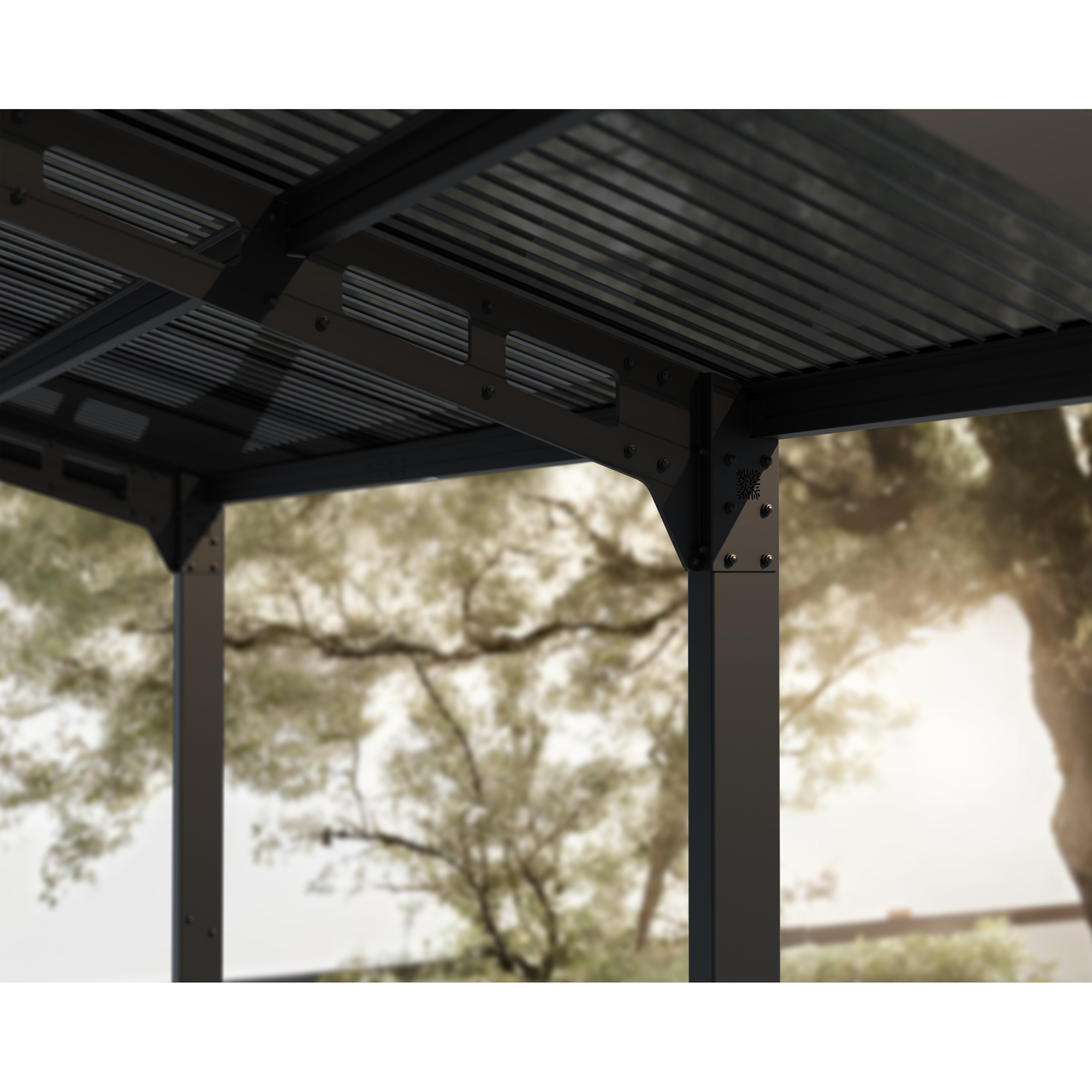 Carport Canopia by Palram Sydney i Metall Dobbel Bue 6x6 m Sort