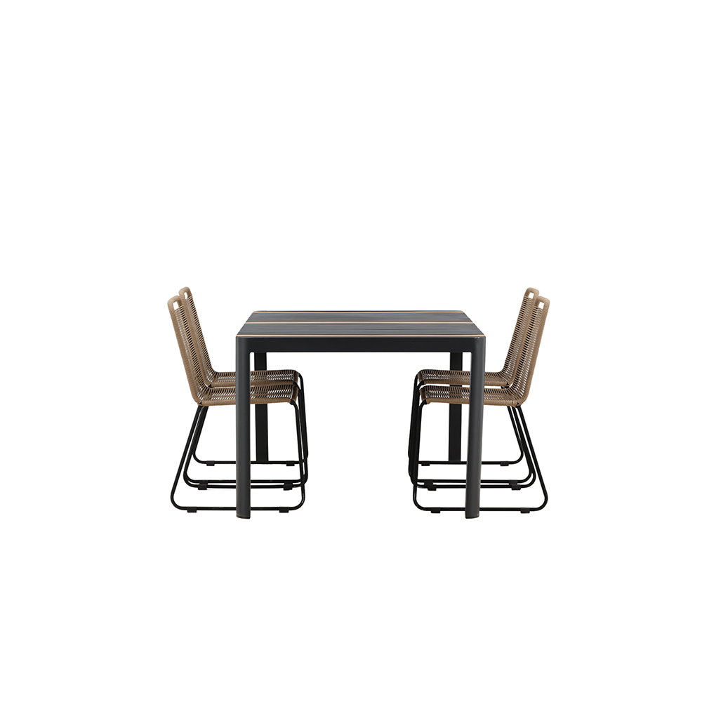 Spisegruppe Venture Home Togo 150x100 cm med 4 Lindos Stoler