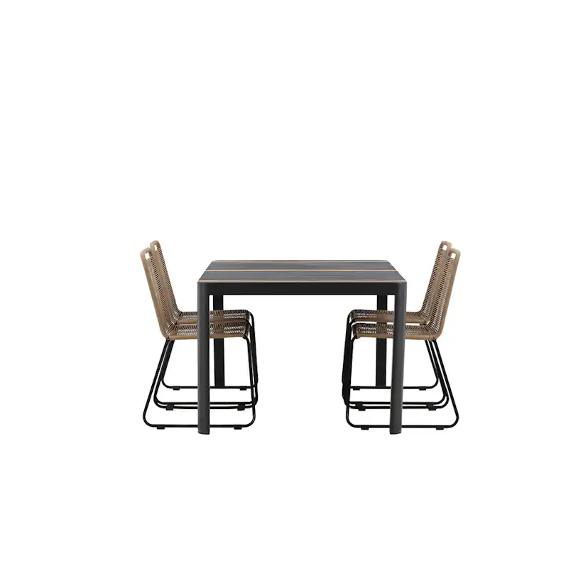 Spisegruppe Venture Home Togo 150x100 cm med 4 Lindos Stoler