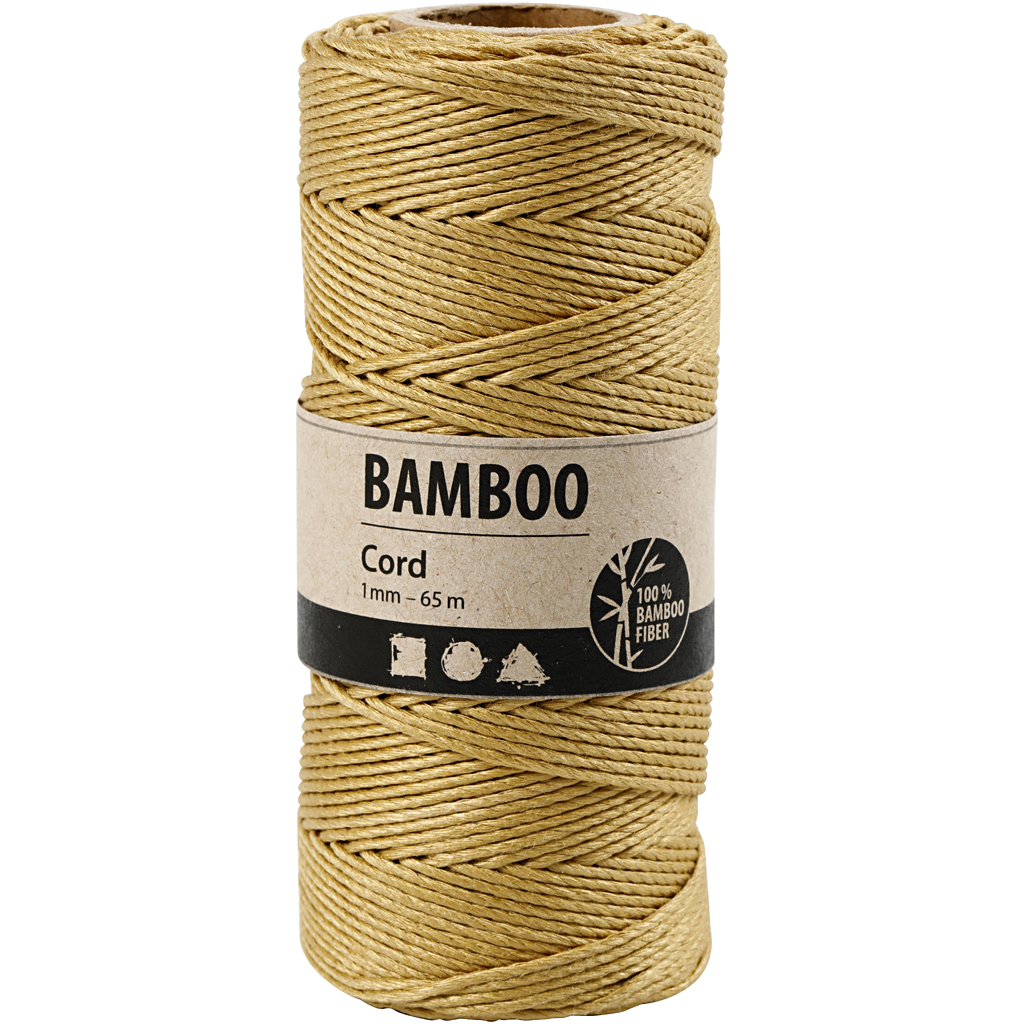 Bambussnor Creativ Company Tykkelse 1 mm 65 M/1 Rl